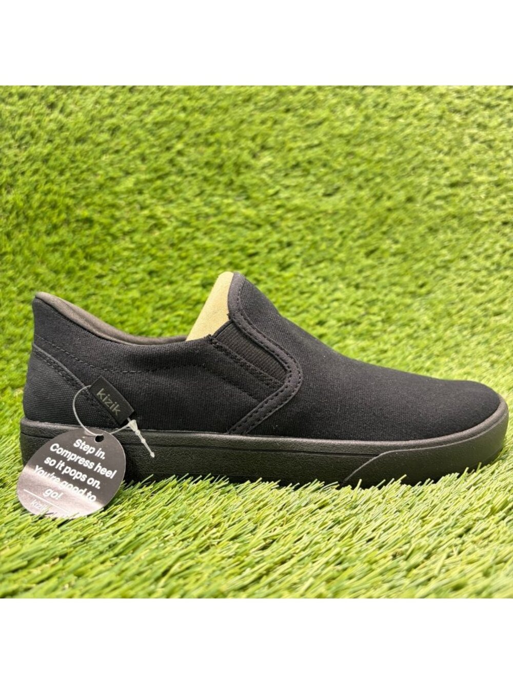 Kizik Venice Womens Size 7.5D Black Athletic Slip On Hands Free Shoes Sneakers